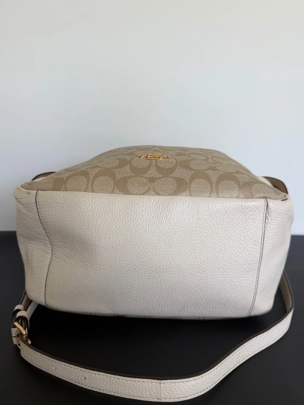 Coach C1523 Signature Jacquard Convertible Hobo Shoulder Crossbody Bag